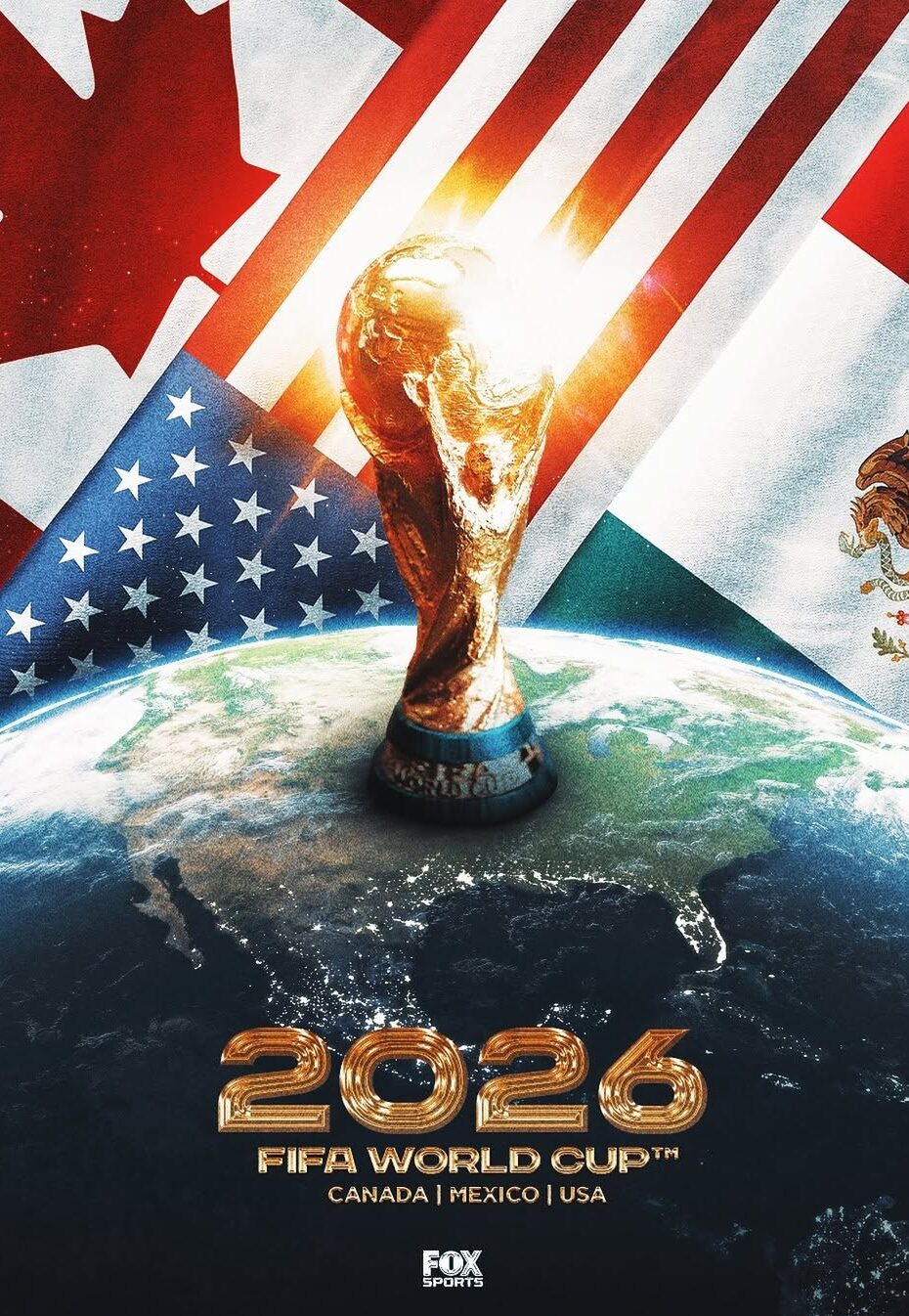 WE. CAN’T. WAIT. 🌎🏆 The 2026 FIFA World Cup kicks off two years from today! 🇺🇸🇲🇽🇨🇦